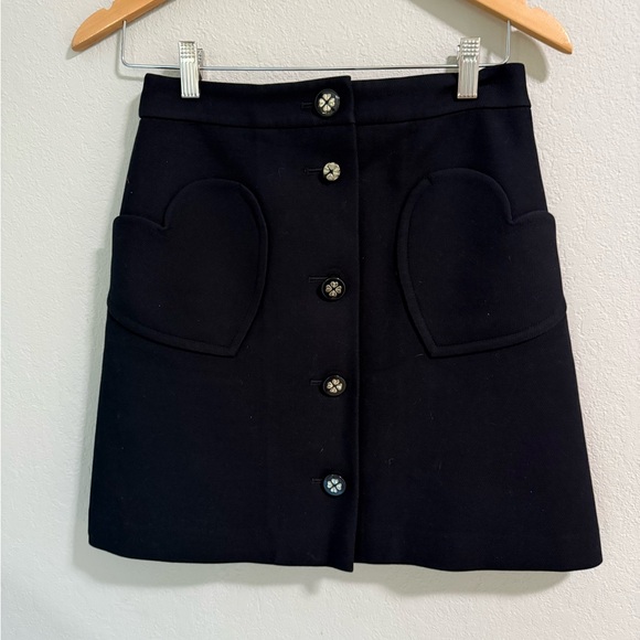 kate spade Dresses & Skirts - Kate Spade Black Mini Skirt with Heart Pockets Size 2